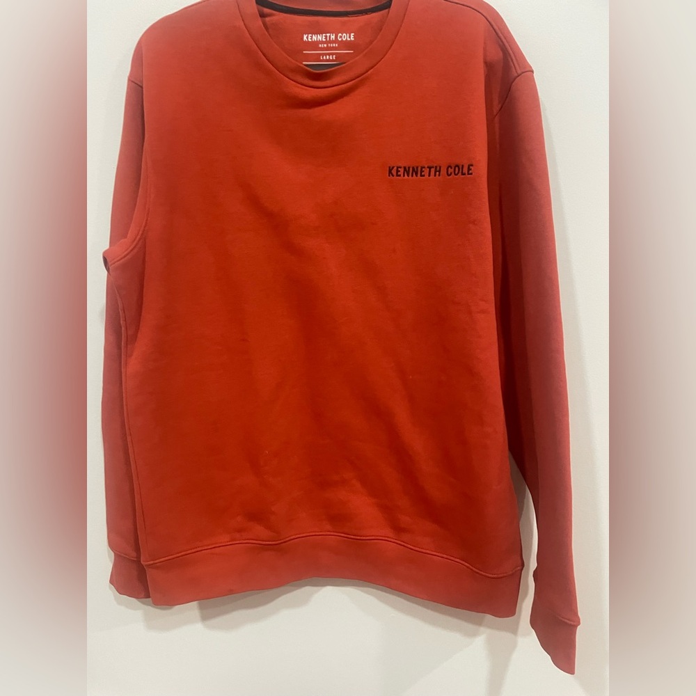 Kenneth Cole Men's Burnt Orange Crewneck Sweater-NWOT - Picture 2 of 4